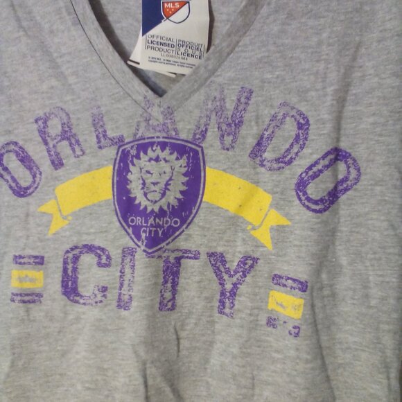 Orlando City MLS Soccer Shirt Women L Short Sleeve Glll Sports Gray - Picture 7 of 13